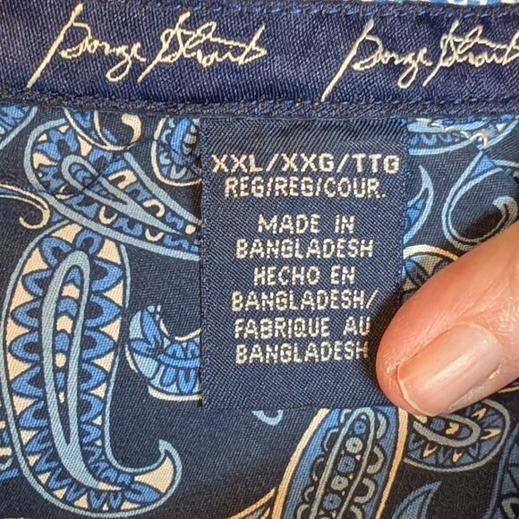 Wrangler George Straight Collection Blue Paisley Button-Up Shirt Size XXL - Picture 13 of 14